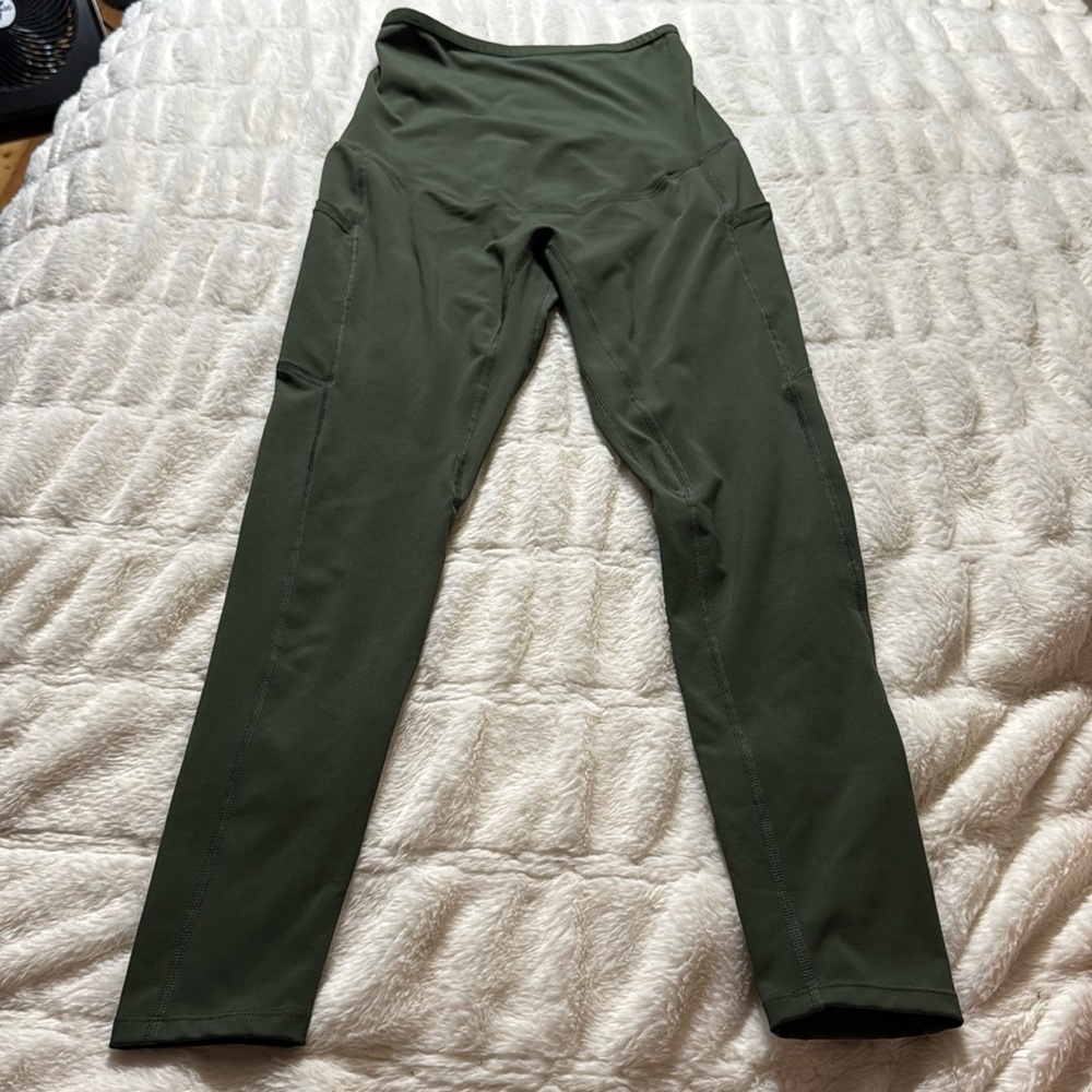 Enerful Maternity Workout Leggings  Pregnancy Yoga Pants W Pockets | Sm